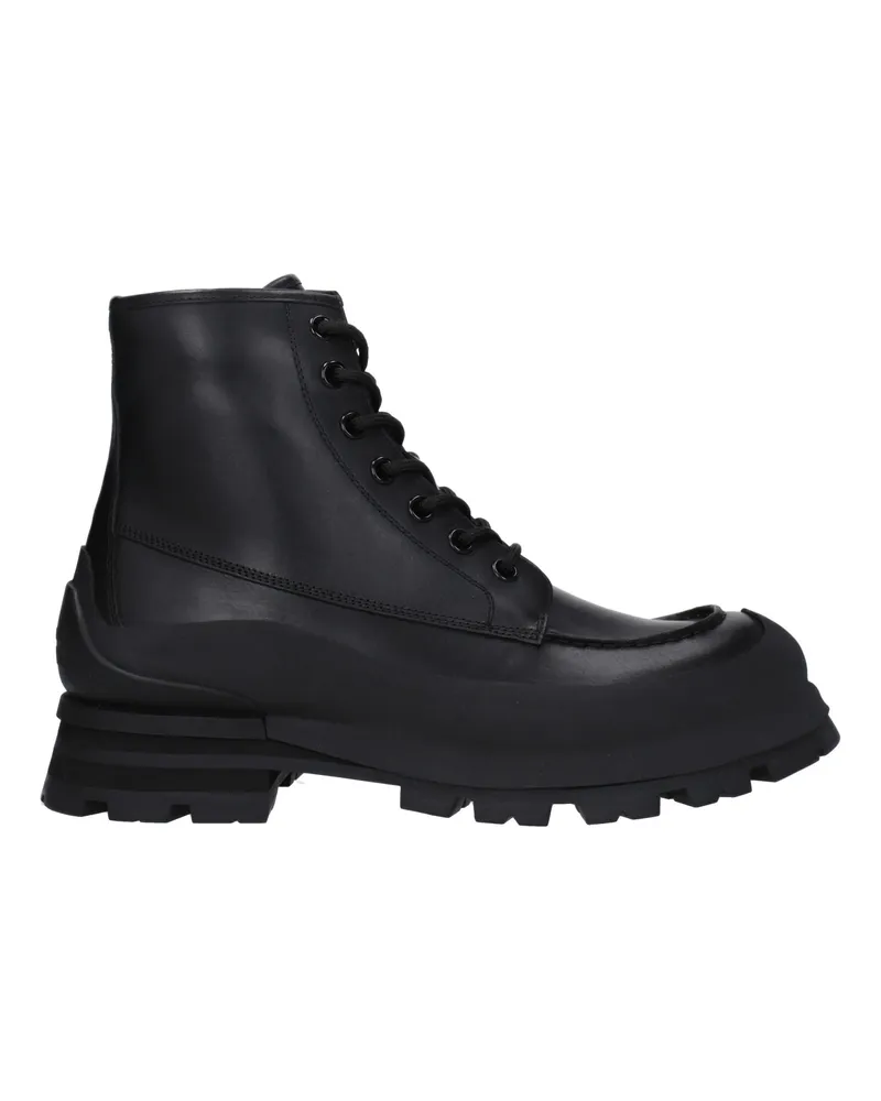 Alexander McQueen Männer 's Lederstiefel schwarz -