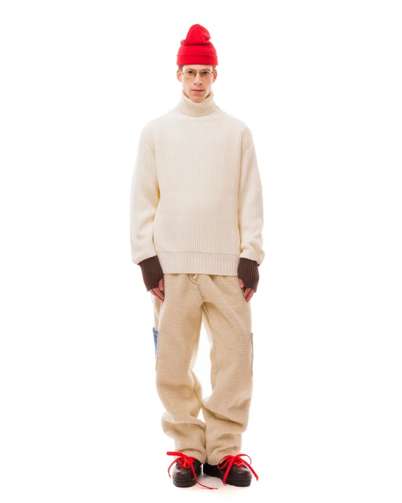 LC23 Rollkragenpullover -Rib -Strickpullover 