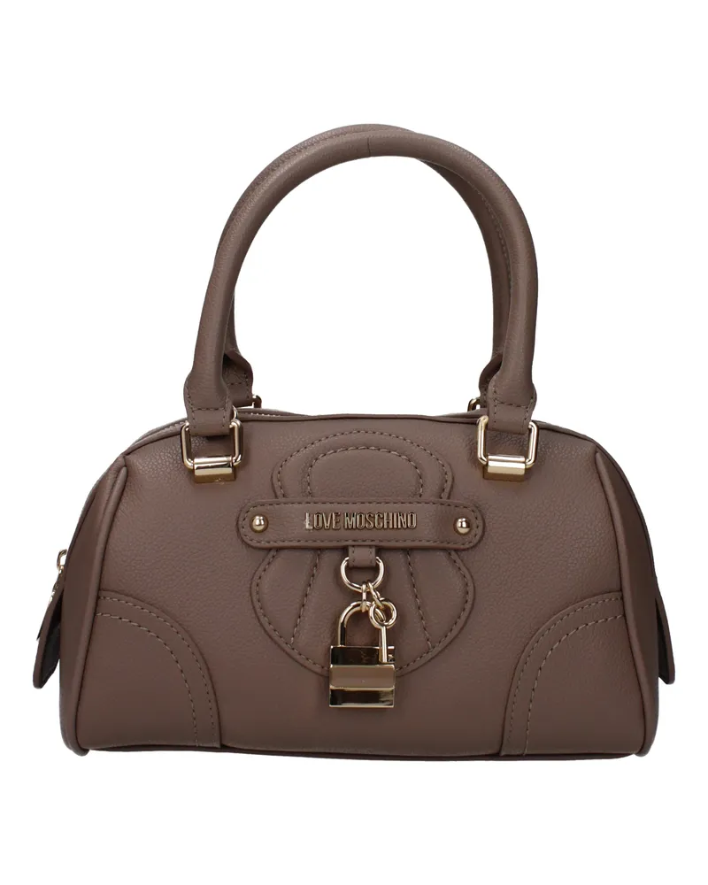 Moschino Damens Handtaschen Polyurethan Grau/Taube -