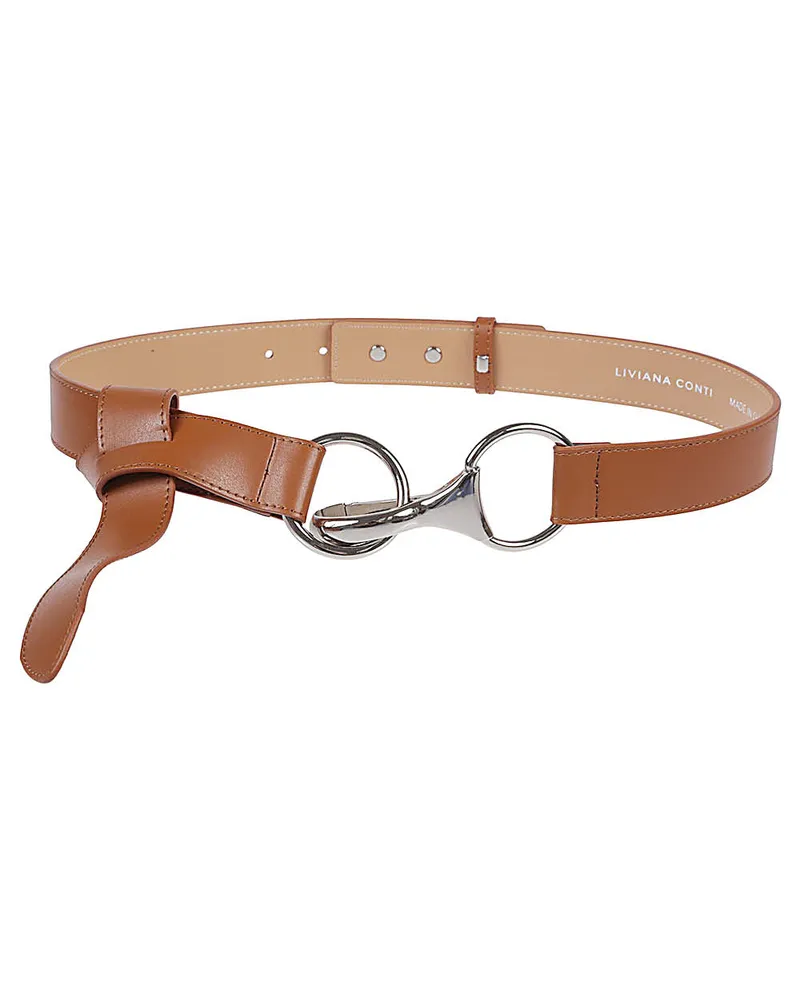 Liviana Conti Carabiner Knotengürtel Brown