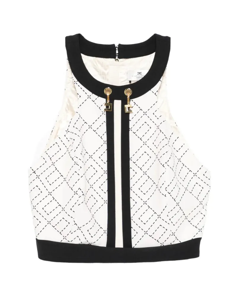 Elisabetta Franchi bi Farbplatte Latte