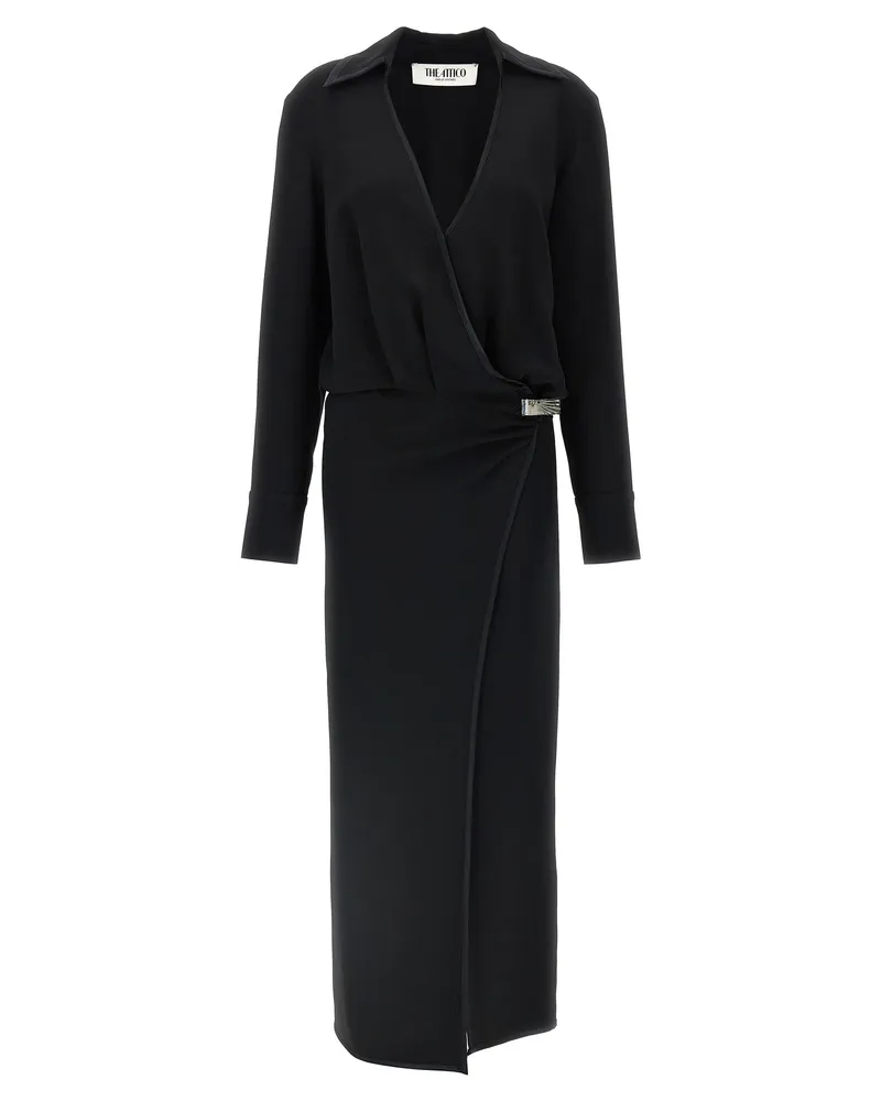 ATTICO Das Attico Wrap -Kleid Black