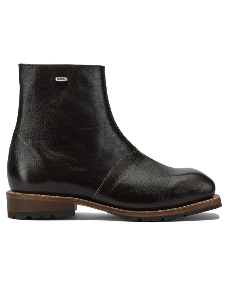 Our Legacy Unsere Legacy „Engine“-Stiefeletten mit Reißverschluss Black