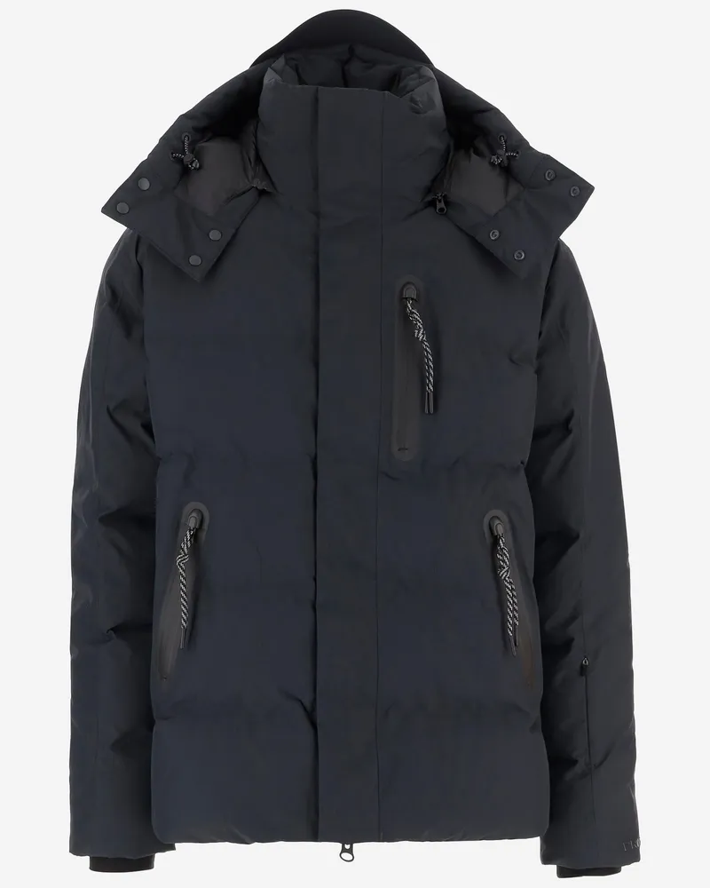 Save The Duck Wattierte Jacke mit Kapuze und mehreren Taschen Navy