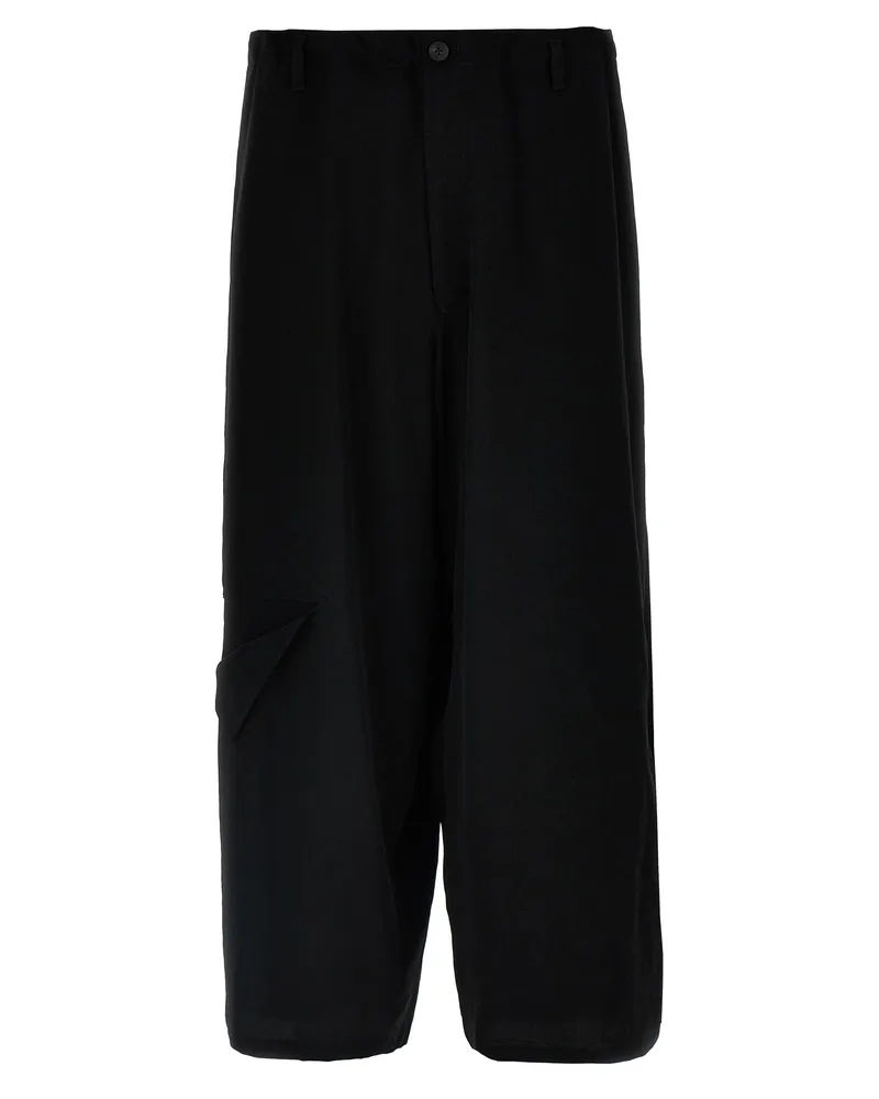 Yohji Yamamoto ta tuxedo ausschneiden Detailhosen Black