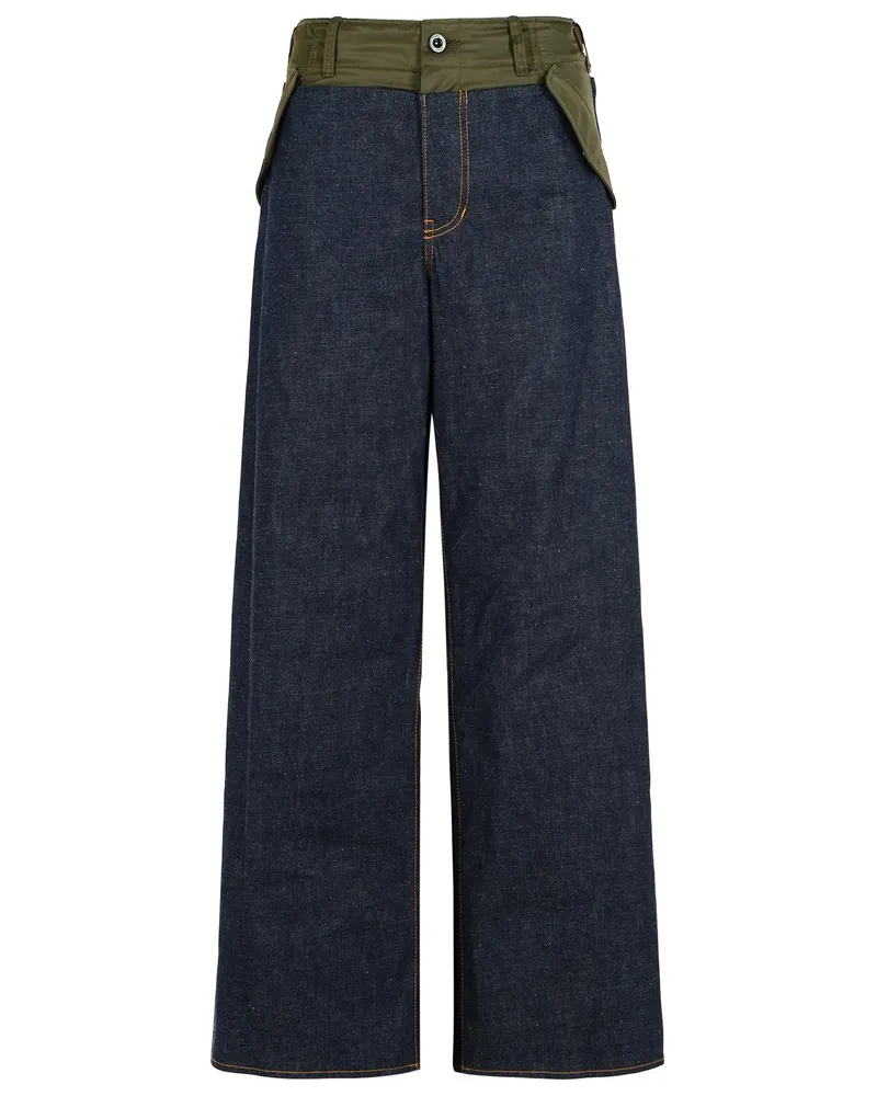 Sacai Blue Cotton Jeans Blue