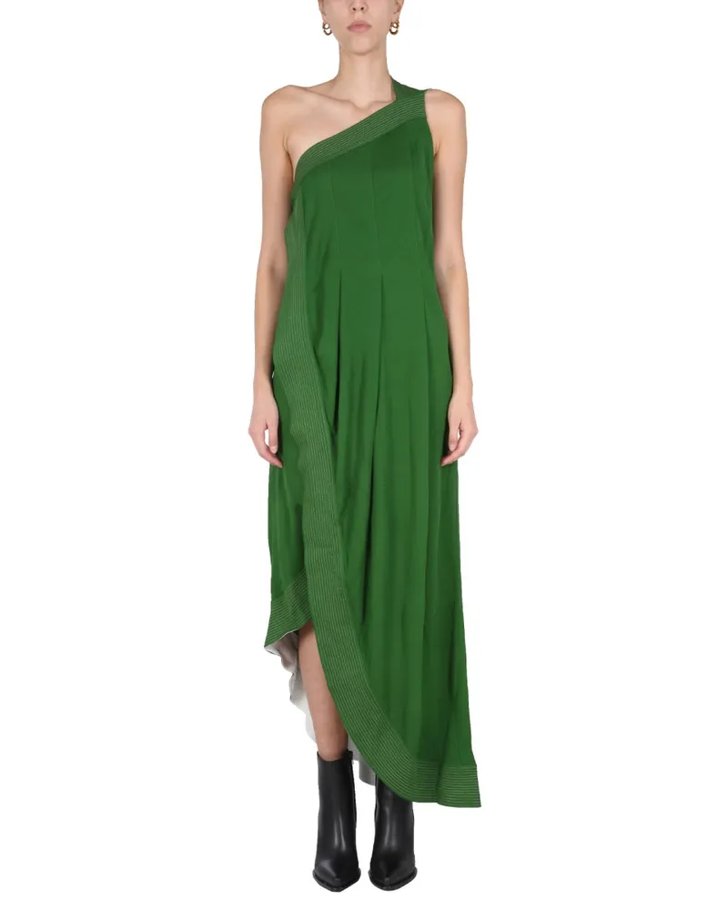 Givenchy Kleid mit kontrastierenden Nähten Green