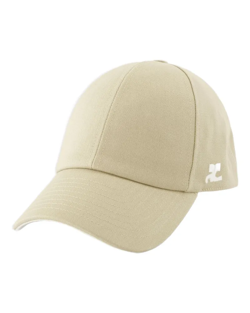Courrèges Signature Cap Courreves Baumwoll Beige Beige