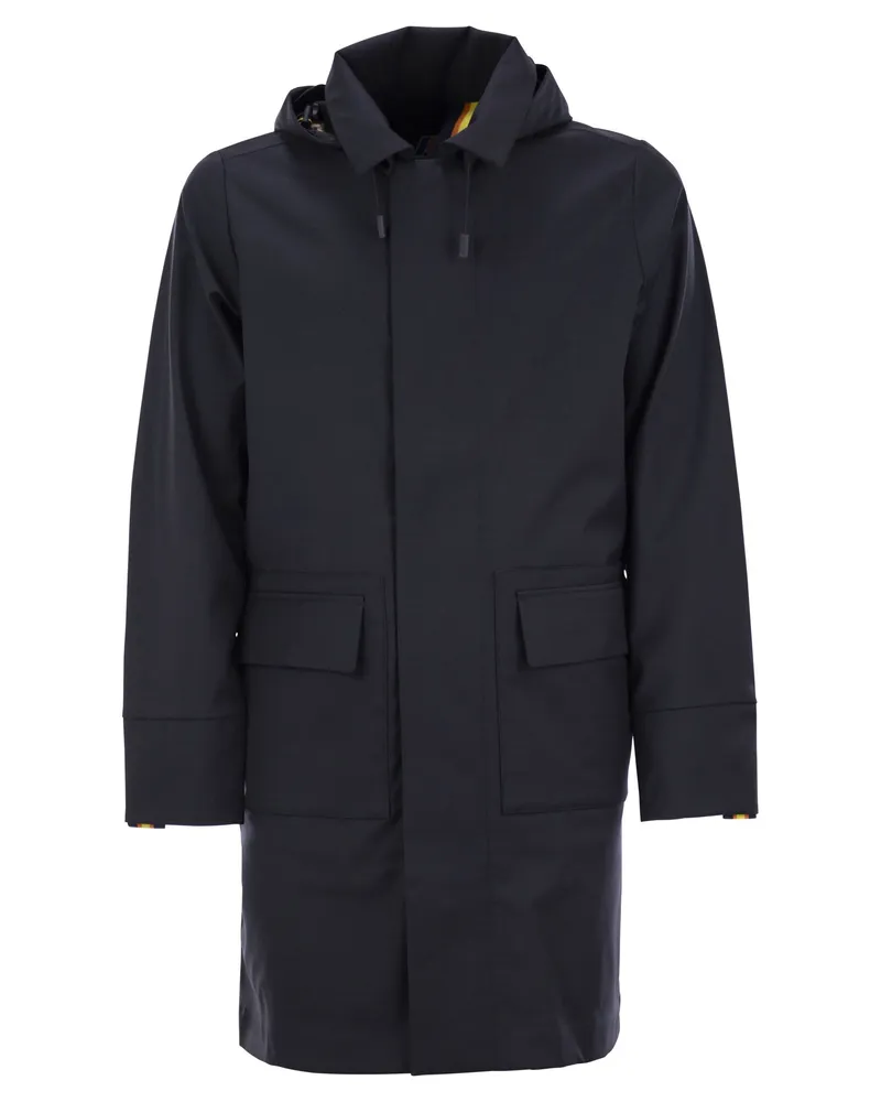 K-Way Poirol Jacke in Wollmischung Technischer Stoff Blue