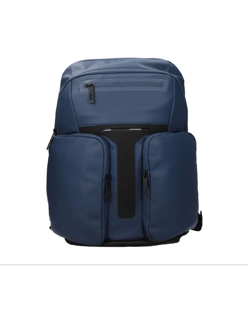 Piquadro Herrens Rucksäcke und Gürteltaschen aus blauem Stoff -