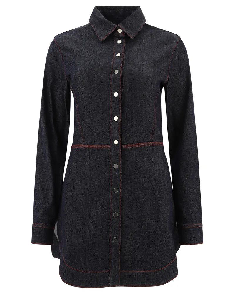 Alaïa Jeanshemdkleid Blue