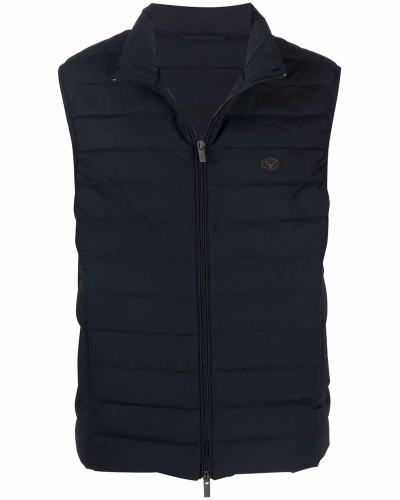 Emporio Armani Nylon Down -Weste Blue
