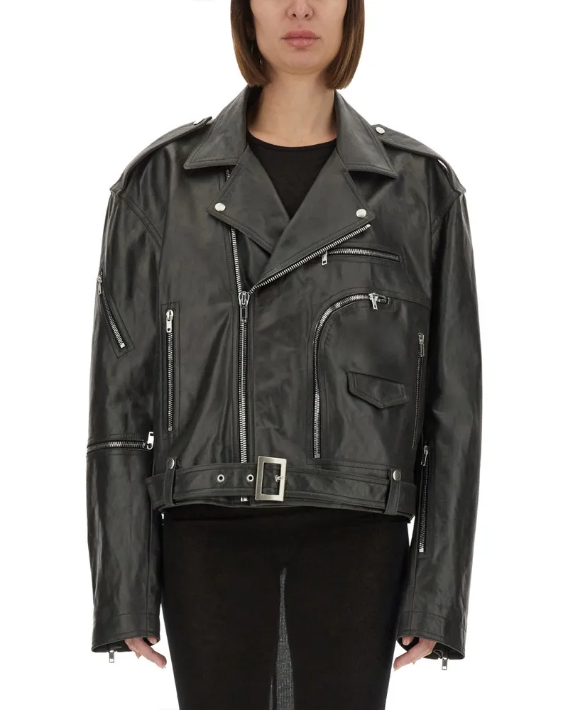 Rick Owens Cropped Jumbo Bauhaus" Jacke Black