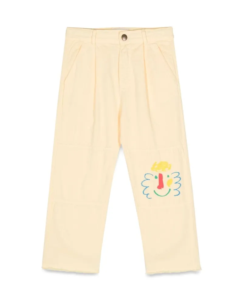 BOBO CHOSES Bobo wählt eine glückliche Maske Chino Hosen Yellow
