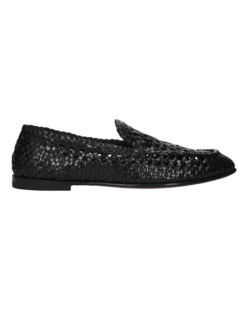 Dolce & Gabbana Dolce&Gabbana Herrens Slip-On aus schwarzem Leder -