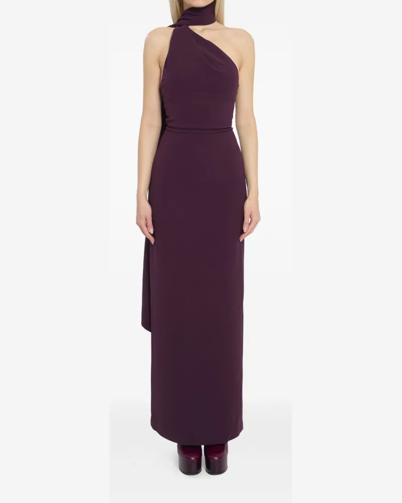 Solace London Halb-Maxikleid Purple