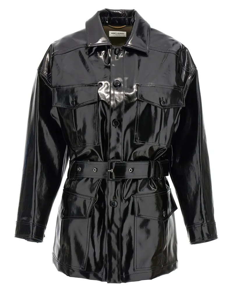 Saint Laurent Sahariana' Jacke Black