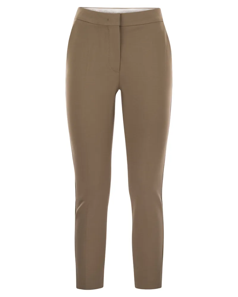 Max Mara Pegno Viskose -Trikothose Hazelnut