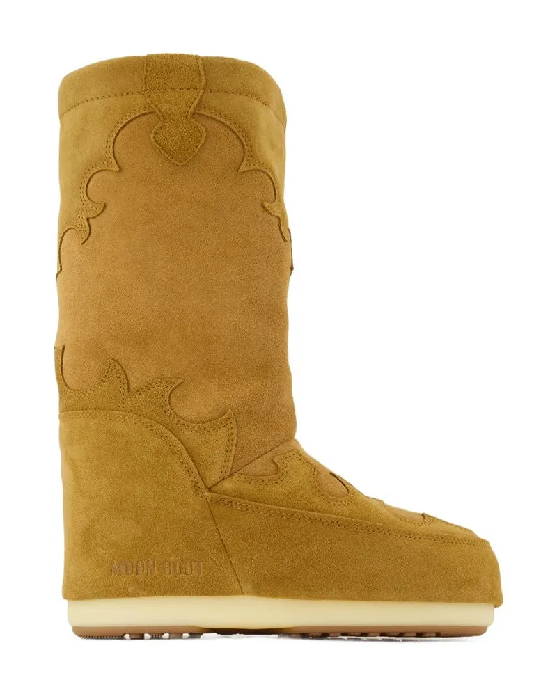 Moon Boot Ikonstiefel Mondstiefel Leder braun Brown