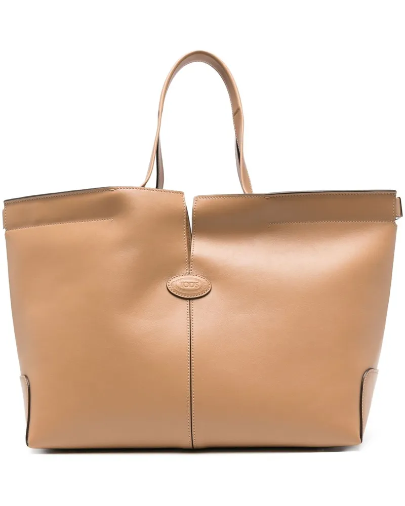 TOD'S Tod 's Di Bag Folio Ledereinkaufstasche Camel