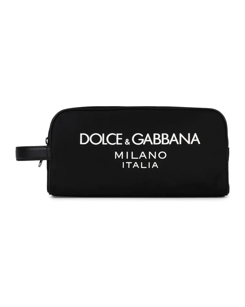 Dolce & Gabbana Black Nylon Beauty Fall Schwarz