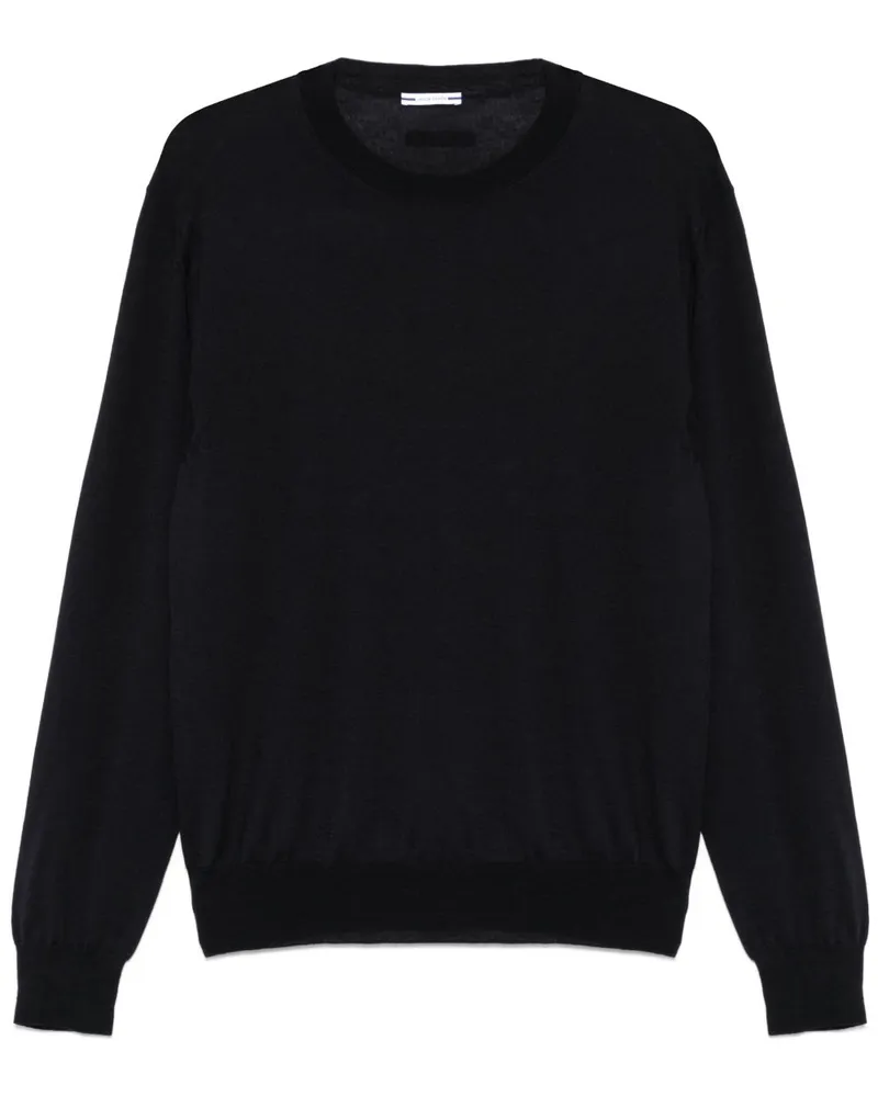Jacob Cohën Woll- und Seiden -Crewneck -Pullover Blue