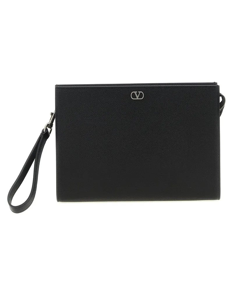 Valentino Garavani Pouch Valentino Garavani V Logo Signature Black