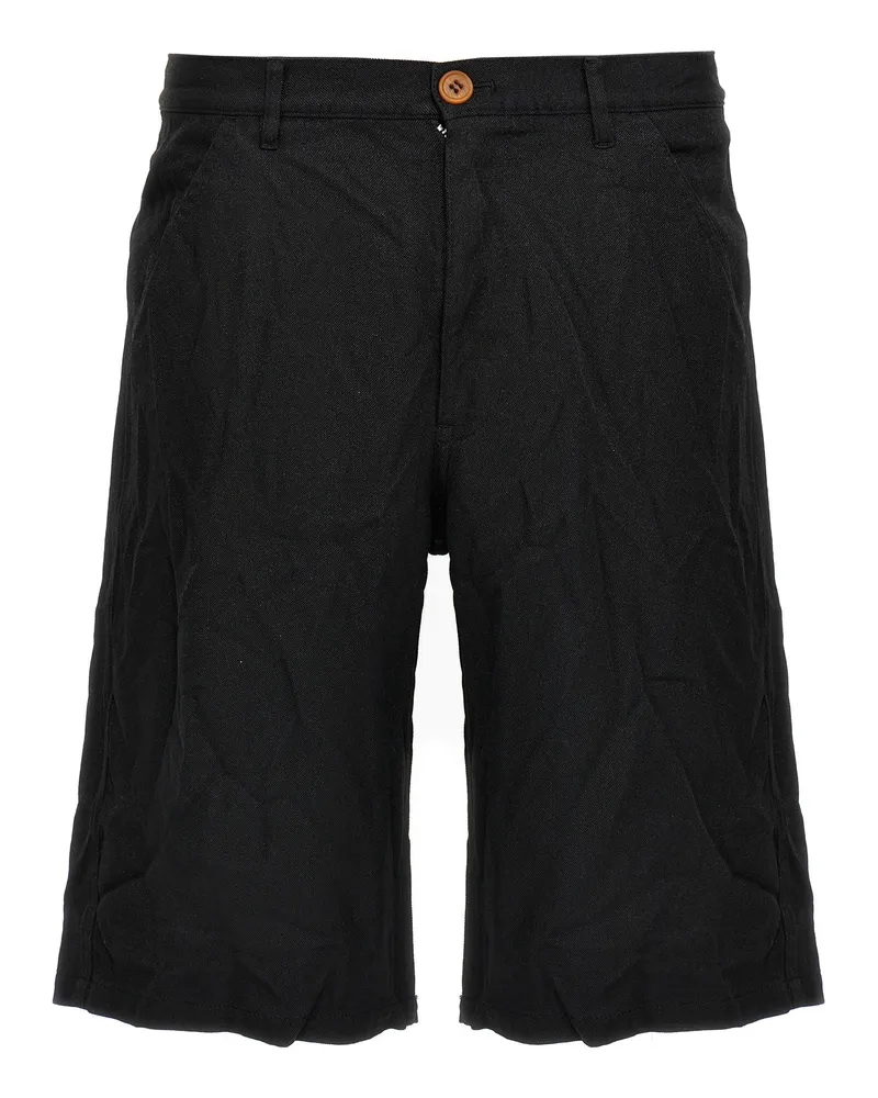 Comme des Garçons Comme des Garcons -Hemdes zerknitterten Bermuda -Shorts Black