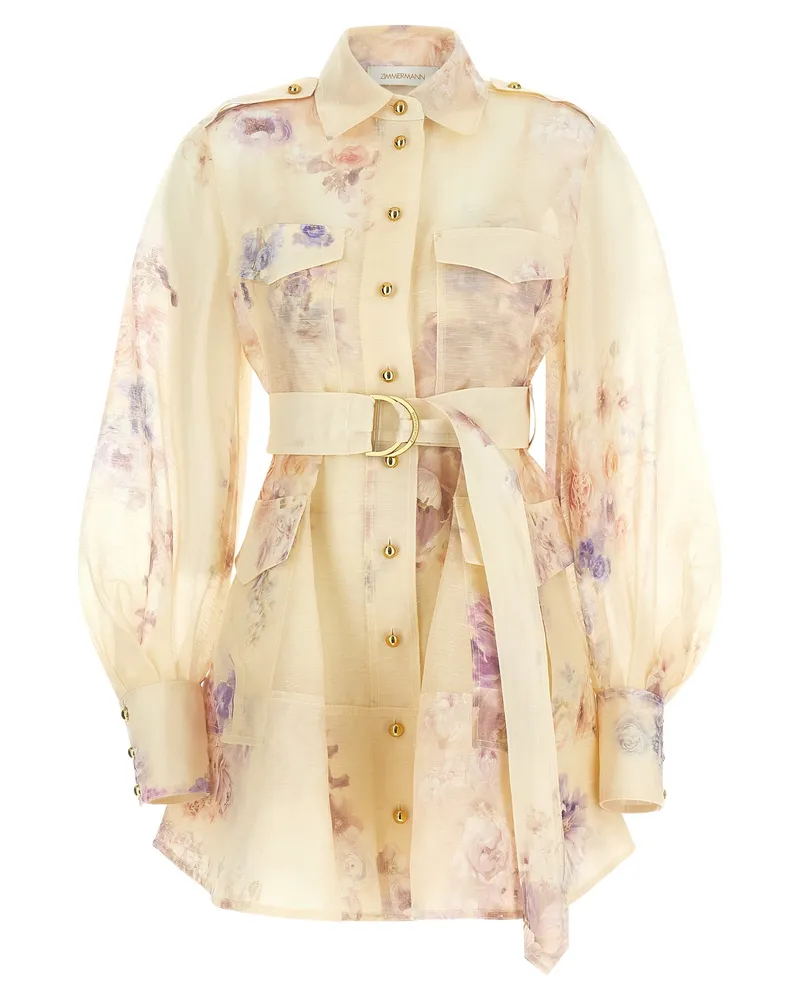 Zimmermann Hypnotic Utility Mini' Kleid Pink