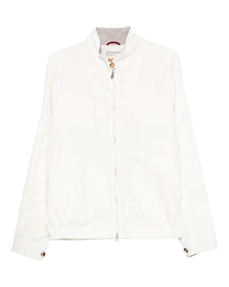 Brunello Cucinelli Blousonjacke aus Baumwollmischung White