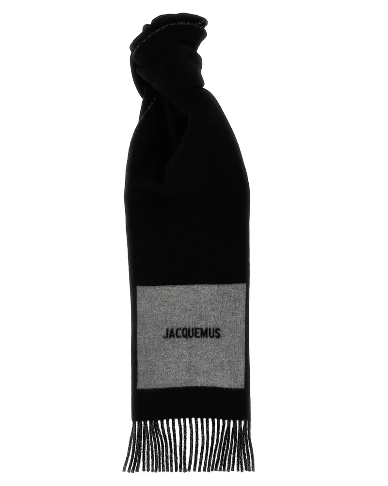 Jacquemus L'Echarpe Rond Carré' Schal Black