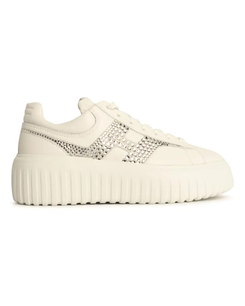 Hogan H Stripes' weiße Lear -Sneaker White