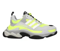 Turnschuhe adidas Triple s Herrengewebe grau/fluo gelb