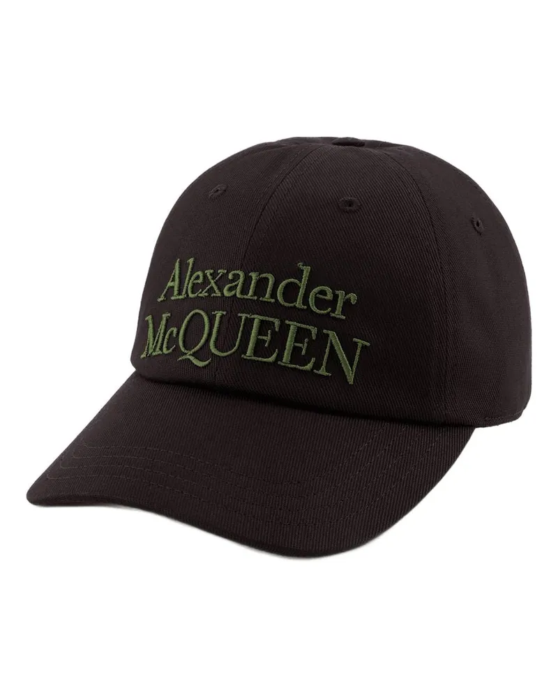 Alexander McQueen Stapelte Mütze Alexander MC Königin Baumwolle Schwarz Black
