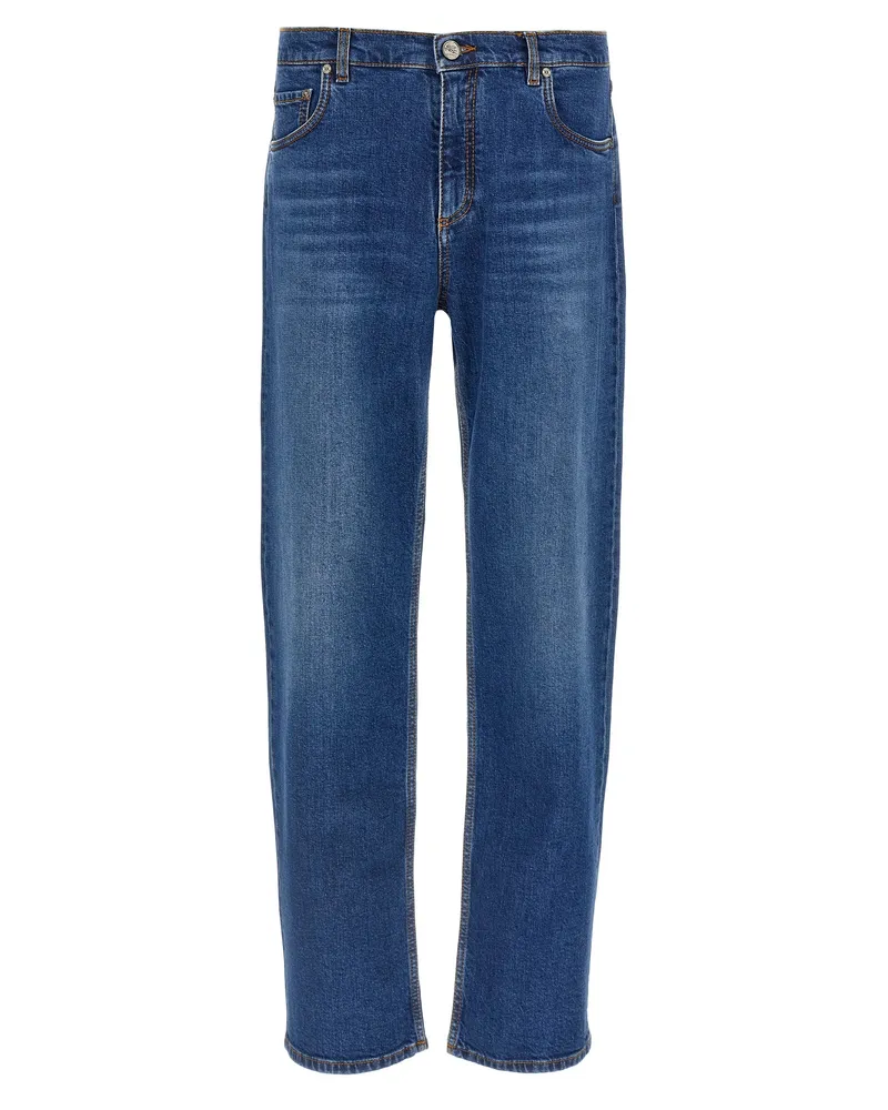 Etro Stickerie Jeans Blue
