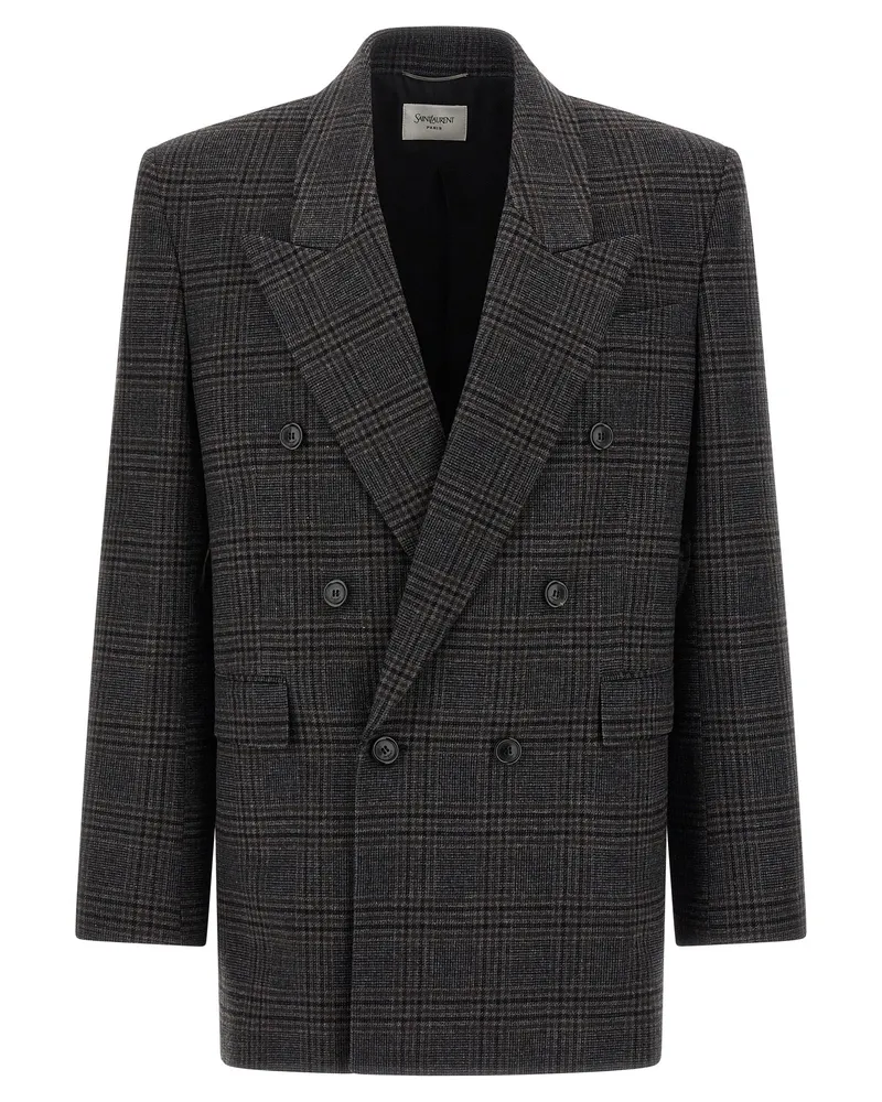 Saint Laurent Zweireihiger Blazer von Brown