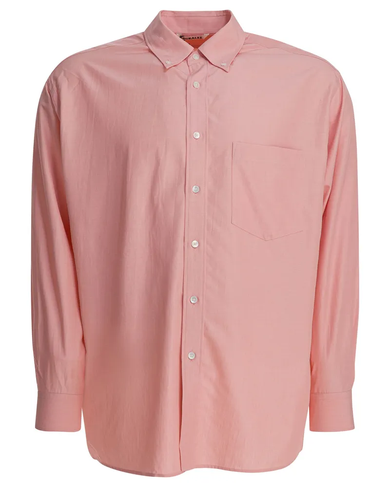 AURALEE Seidenhemd Pink