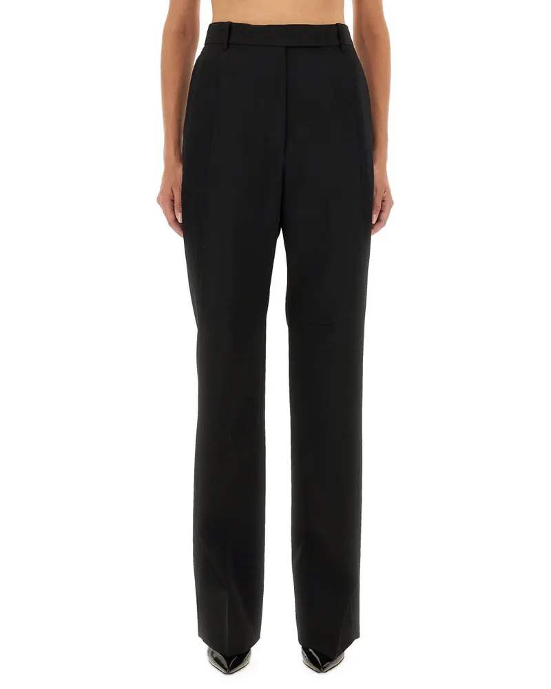 Tom Ford scharfe Wollhosen mit Falten Black