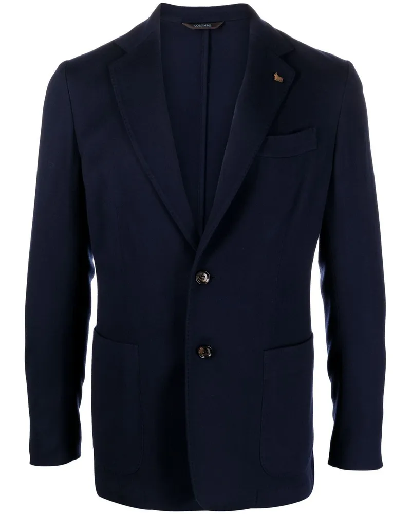 Colombo Wolle Single Breasted Jacke Blue
