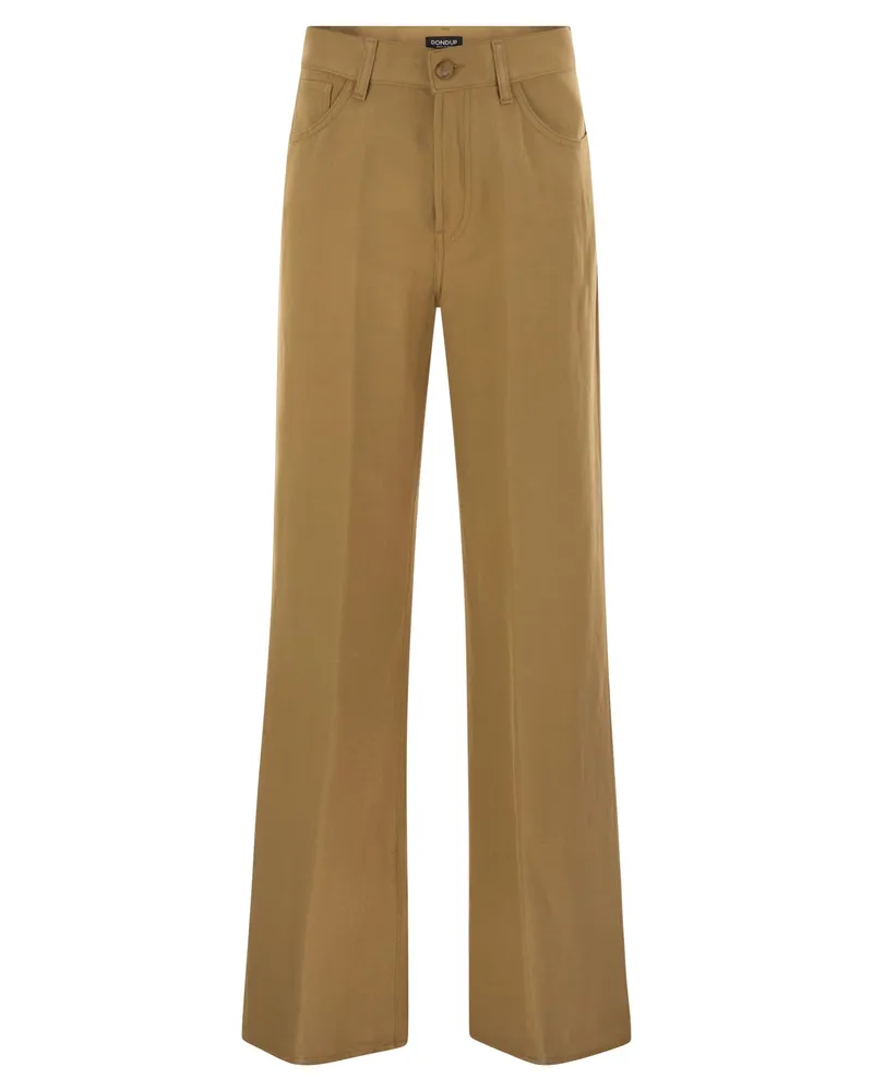 Dondup BERBER FÜNF FÜNFEN Weitbeinhose Hazelnut