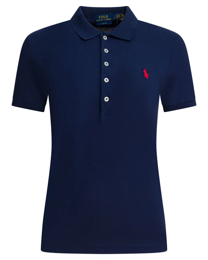 Ralph Lauren Baumwoll-Poloshirt mit Pony Blue