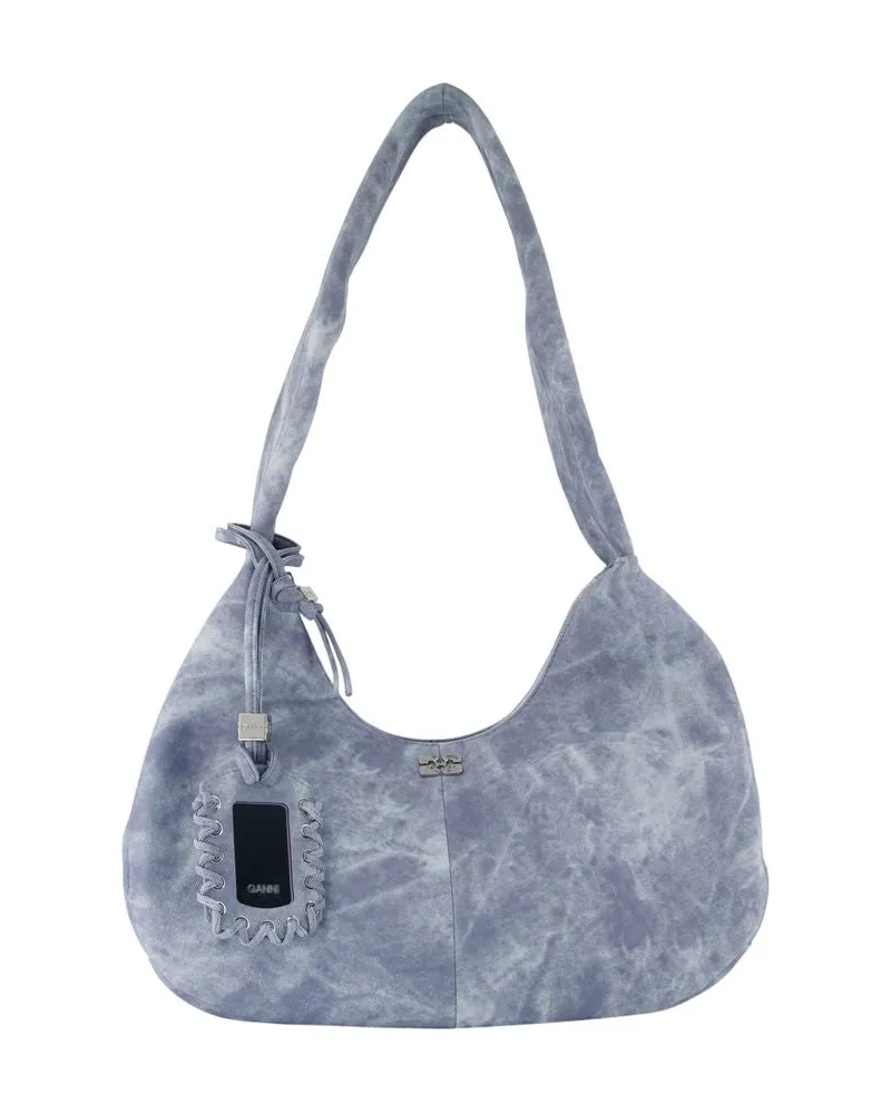Ganni Bou mittelschwerback  Lederblau Blau