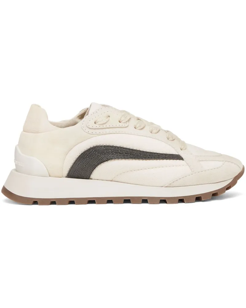 Brunello Cucinelli Wildlederläufer White