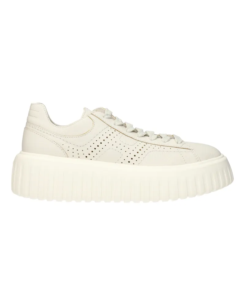 Hogan H Stripes Damens Sneakers Beige/Joghurt-Leder -