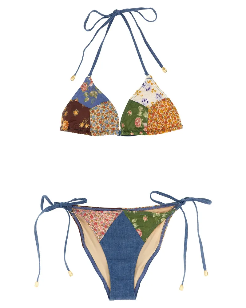 Zimmermann Lucky Cotton Mini Tri' Bikini Multicolor