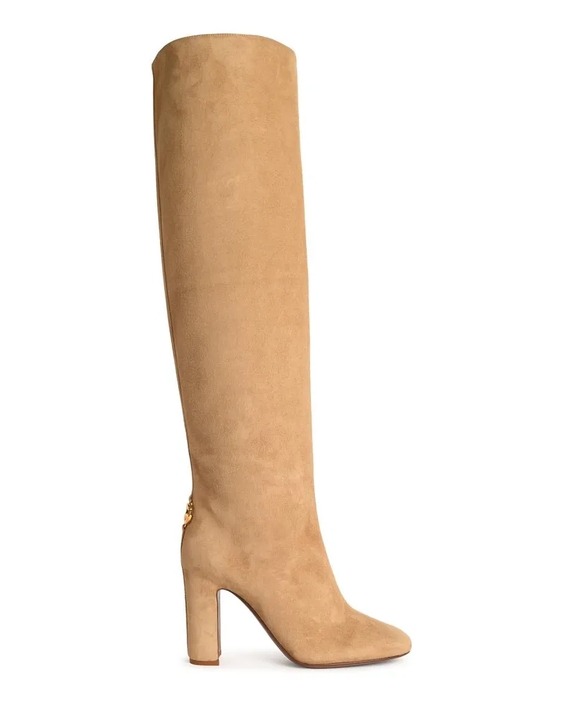 Dolce & Gabbana Beige Wildlederstiefel Beige