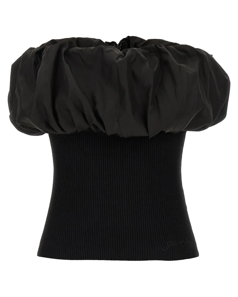 Ganni Melange Strick' Top Black