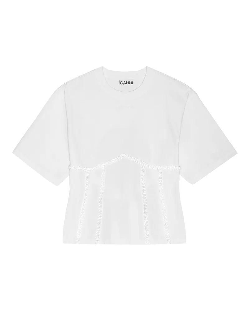 Ganni T -Shirts und Polos weiß White