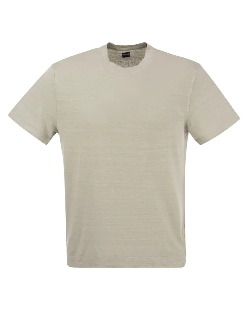 Fedeli Exreme Leinen Flex T -Shirt Grau