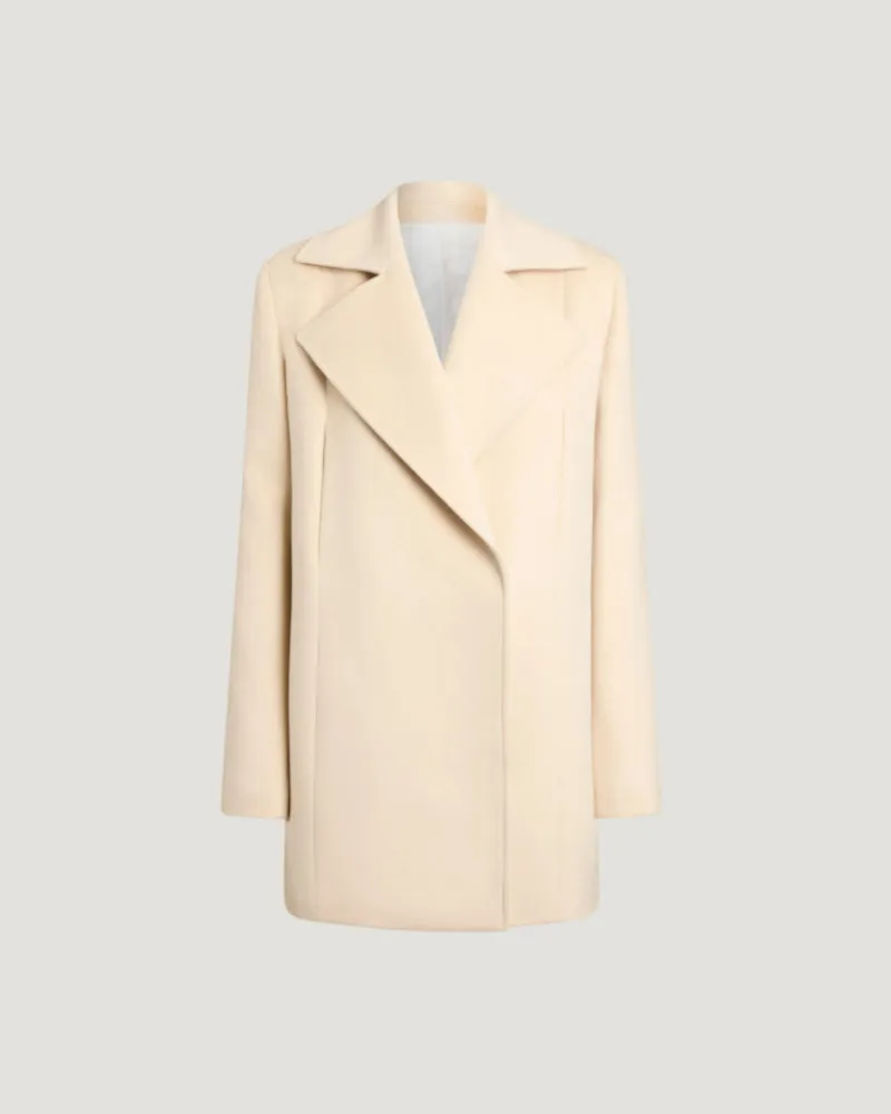 PT TORINO Cappotto In Drap Di Lana E Cachemire Cream